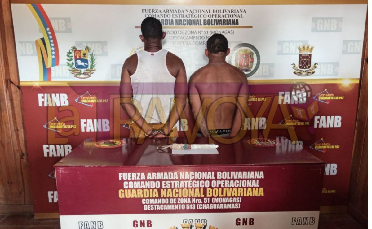 GNB captura a homicidas de dos hombres en Chaguaramas