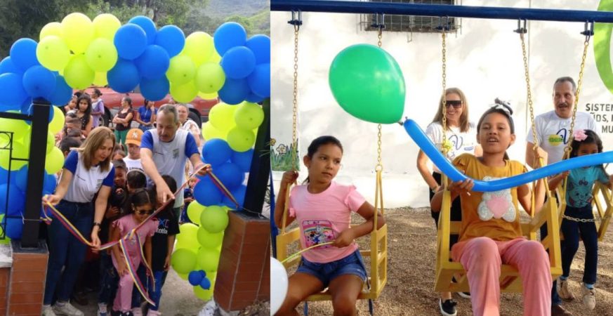 "Chuo" Velásquez habilitó dos parques infantiles en Acosta