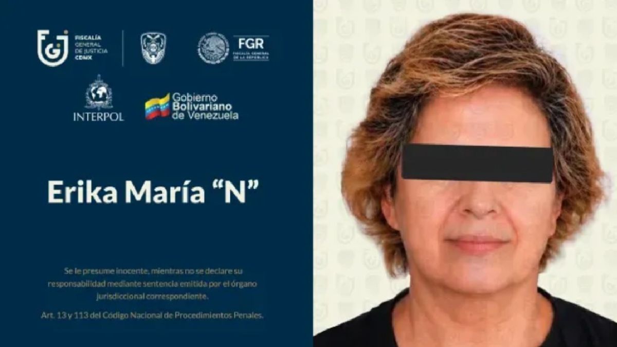 Erika María "N" detenida por el Cicpc
