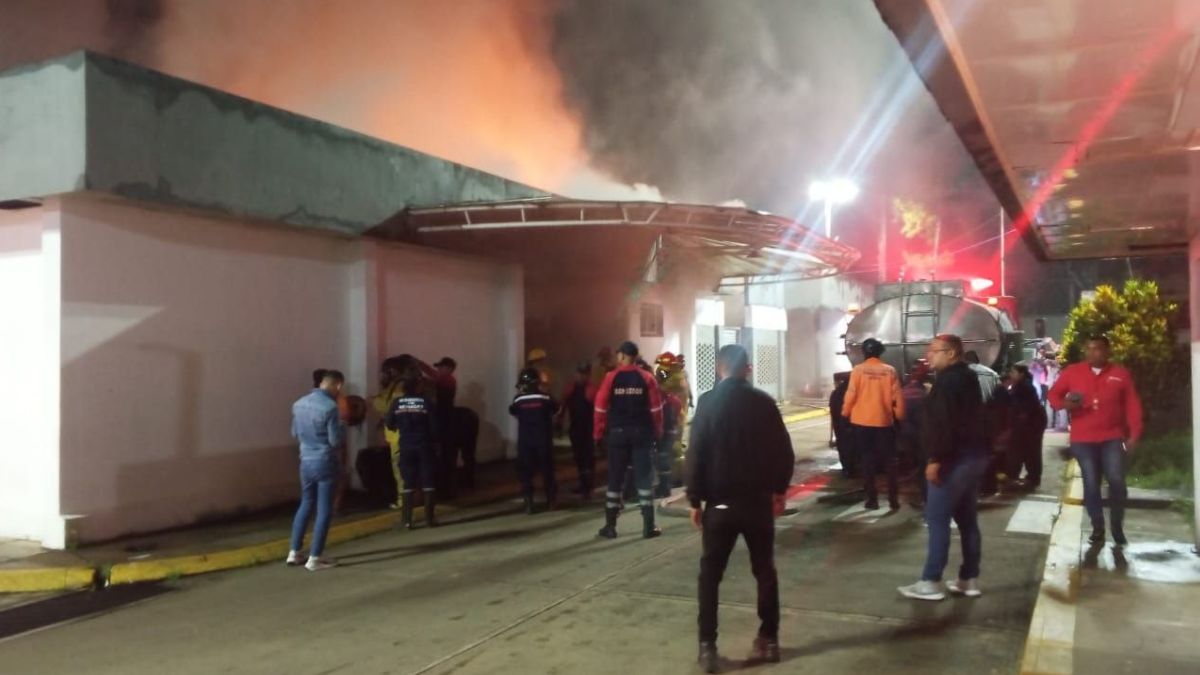 Incendio en la clínica de PDVSA en Maturín