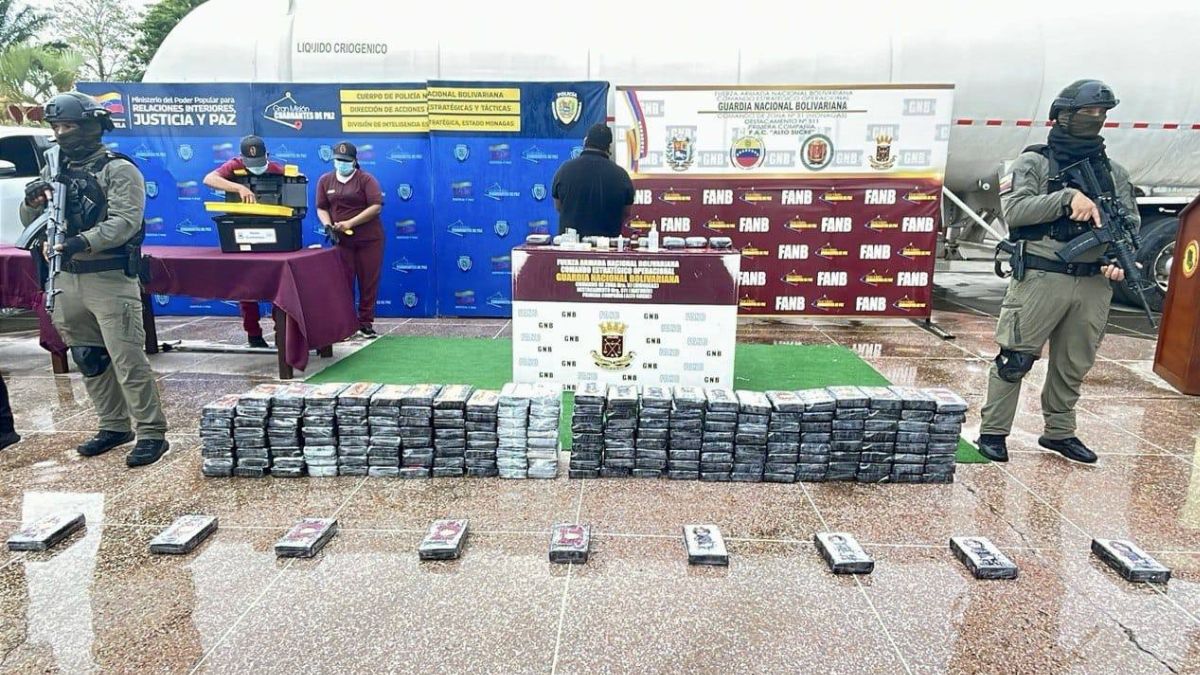Un detenido durante incautación de cocaína en Monagas