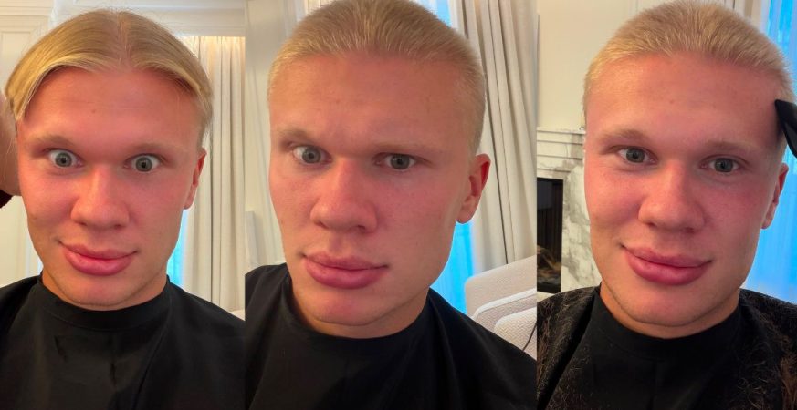 Erling Haaland sorprende con radical cambio de look