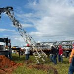 Inician la instalación de la primera torre eléctrica provisional en Punceres