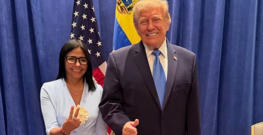 Delcy Rodríguez y Donald Trump sostuvieron reunión