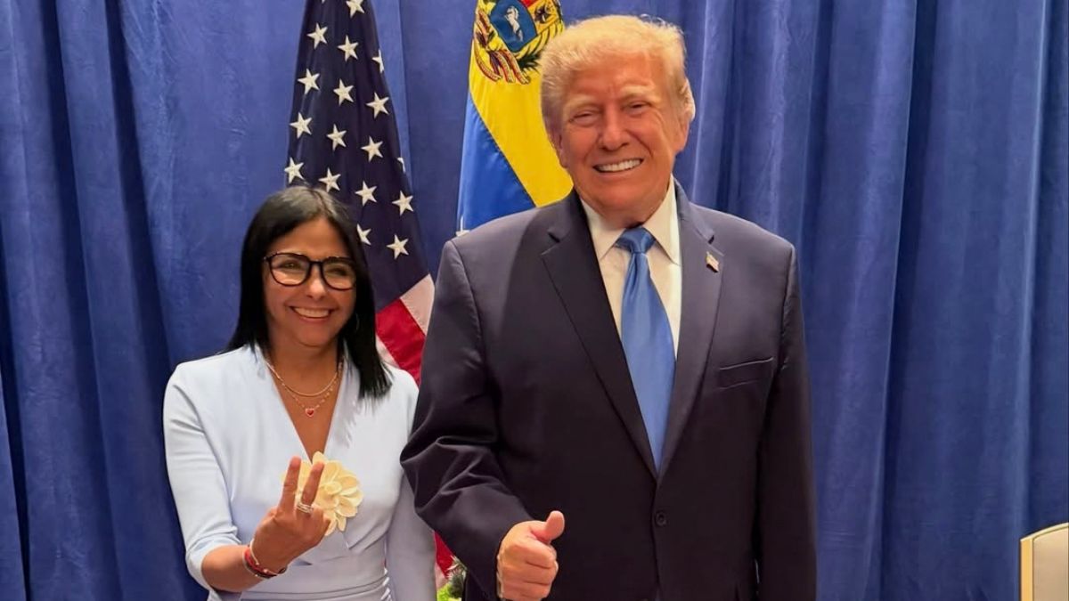 Delcy Rodríguez y Donald Trump sostuvieron reunión