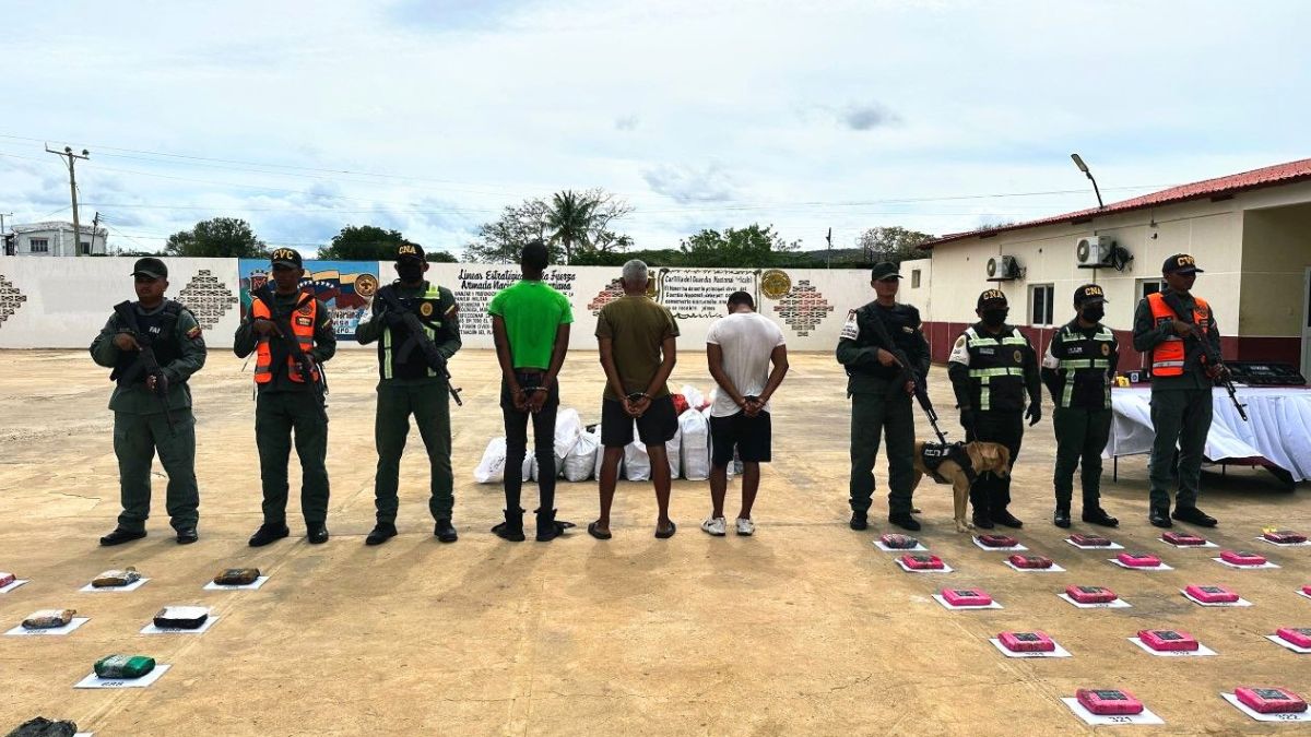 Incautan más de 1,4 toneladas de droga en Falcón