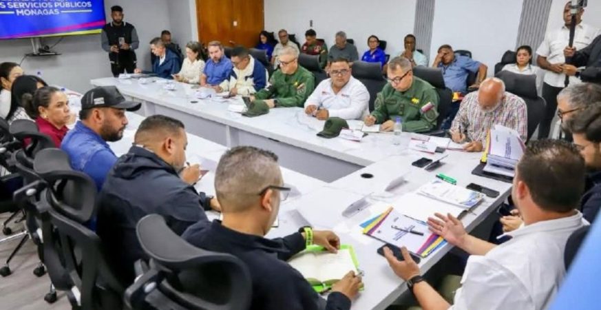 El gobernador Ernesto Luna lidera reunión de trabajo del Estado Mayor de Servicios Públicos del estado Monagas